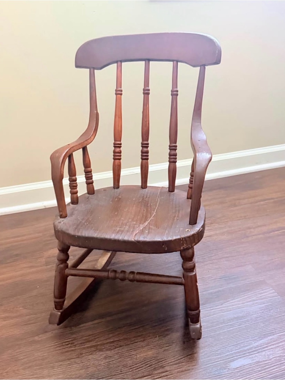 Vintage Wooden child size rocking Chair